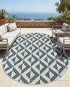 Urban Oasis Rugs Collection Area Rug -  Highrise (Teal) Oval Teal  lifestyle 51