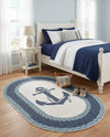 Seaside Haven Rugs Collection Area Rug -  Coralreef Oval Navy Blue  lifestyle 65