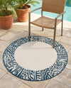 Savannah Escape Collection Area Rug - Serengeti Round Ivory  lifestyle 55