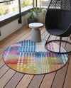 Urban Terrace Collection Area Rug -  Atrium Round Multi  lifestyle 66