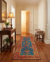 Patio Heritage Collection Area Rug -  Pavilion Runner Navy Blue  lifestyle 67