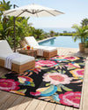 Seaside Blooms Collection Area Rug -  Versailles Rectangle Multi  lifestyle 28