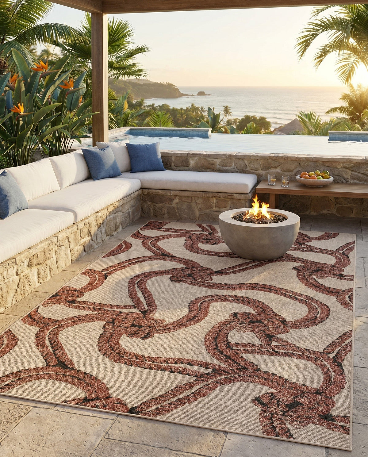 Seaside Haven Rugs Collection Area Rug -  Dunes Rectangle Beige  lifestyle 10