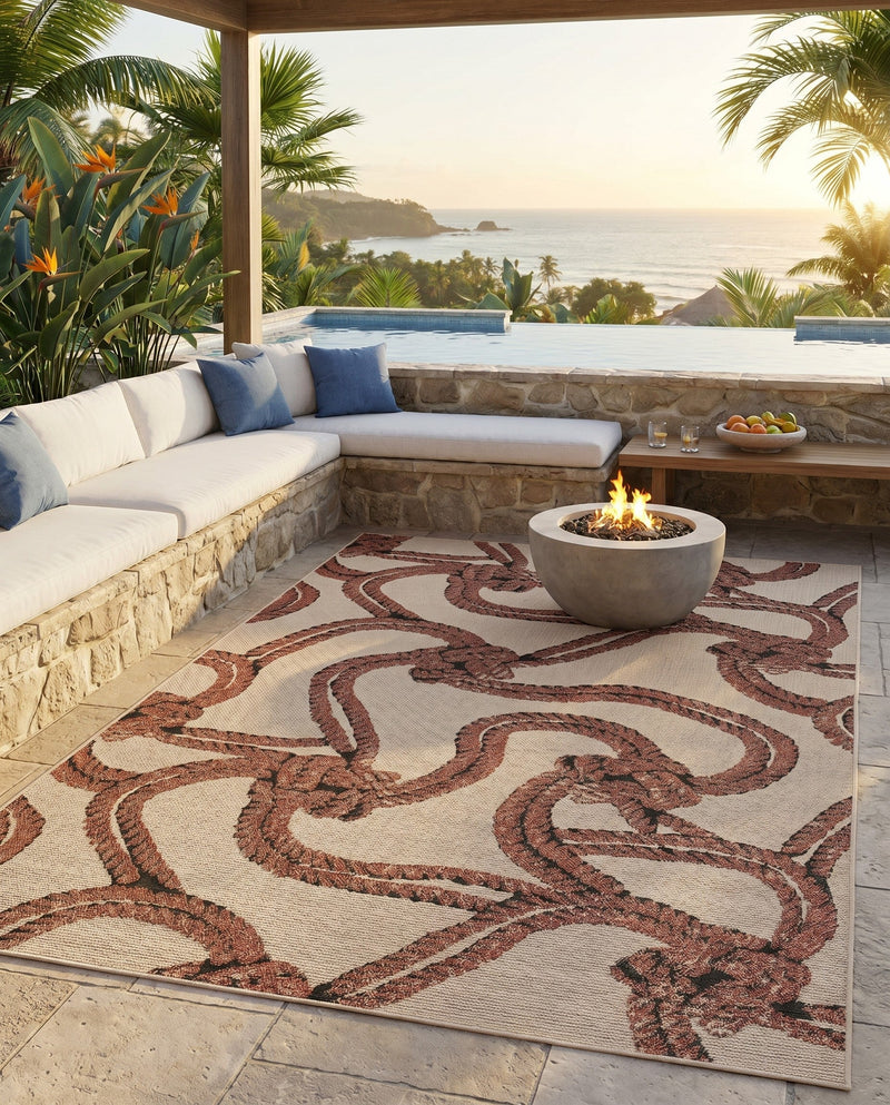 Seaside Haven Rugs Collection Area Rug -  Dunes Rectangle Beige  lifestyle 10