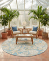 Seaside Blooms Collection Area Rug -  Shalimar Round Soft Blue  lifestyle 64