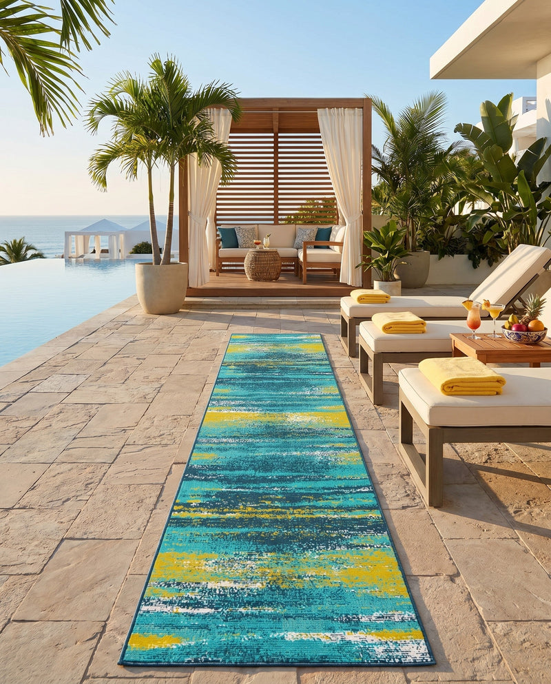 Seaside Haven Rugs Collection Area Rug -  Sandbar Runner Multi.Blue  lifestyle 62