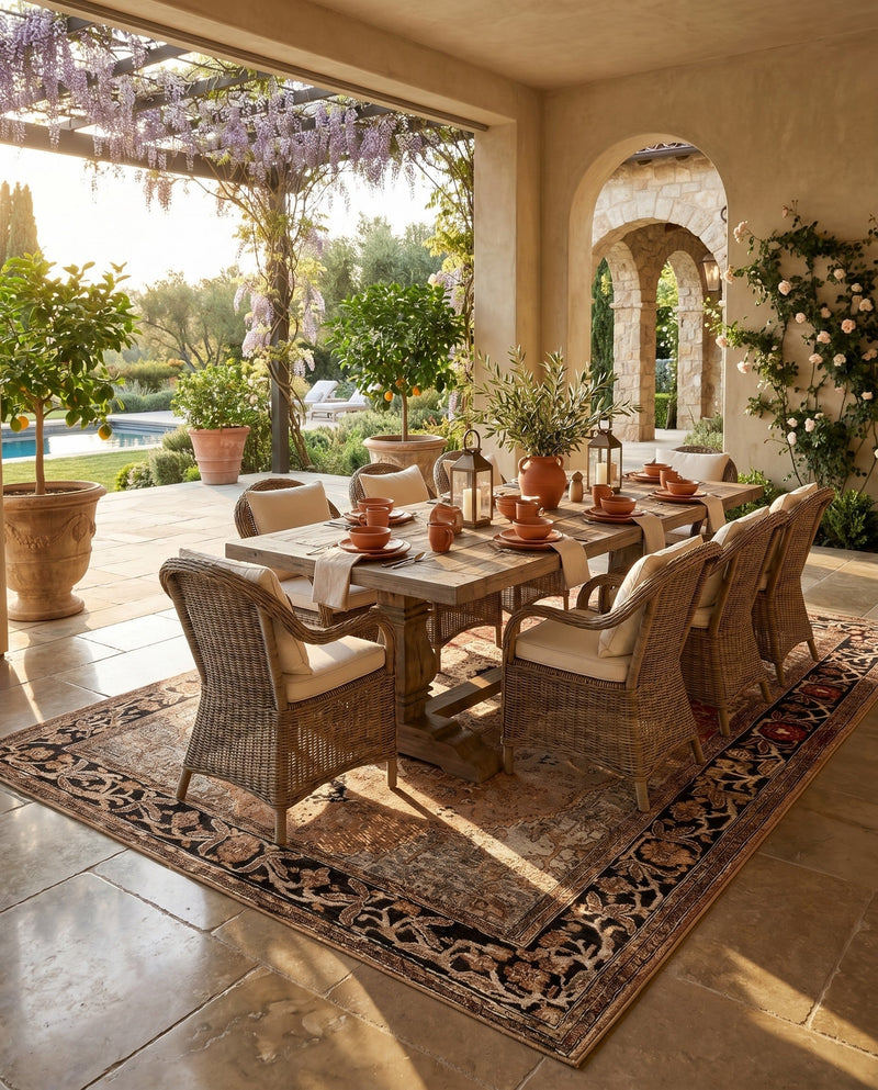 Patio Heritage Collection Area Rug -  Gazebo Rectangle Multi  lifestyle 15