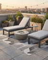 Urban Terrace Collection Area Rug -  Bronx Rectangle Black and White  lifestyle 24