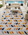 Bahama Breeze Outdoor Collection Area Rug - Nassau Rectangle Gray  lifestyle 43