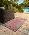 Patio Heritage Collection Area Rug -  Serenity Rectangle Vintage Salmon Coral  lifestyle 18