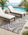Urban Terrace Collection Area Rug - Soho Rectangle Charcoal Ivory  lifestyle 34