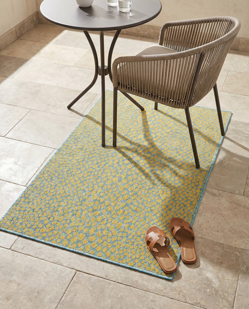 Urban Oasis Rugs Collection Area Rug -  Terrace (Yellow and Aqua) Rectangle Yellow and Aqua  lifestyle 13