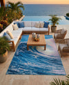 Urban Terrace Collection Area Rug - Veranda Rectangle Blue  lifestyle 18