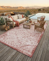 Tribal Terrace Treasures Collection Area Rug - Mayan Marina (Rust Red) Rectangle Rust Red  lifestyle 27