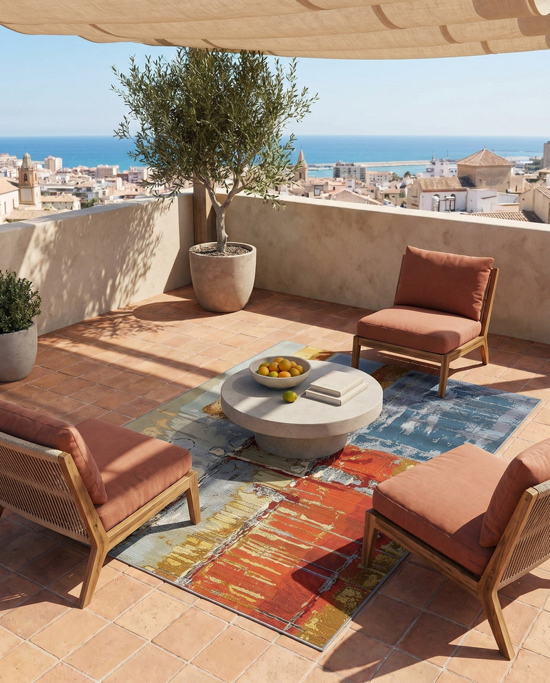 Urban Terrace Collection Area Rug -  Arbour Rectangle Multi  lifestyle 19