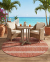 Urban Oasis Rugs Collection Area Rug -  District (Rust Red) Round Rust Red  lifestyle 25