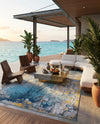 Urban Terrace Collection Area Rug -  Lanai Rectangle Gradient Blue  lifestyle 12