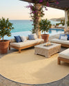 Urban Oasis Rugs Collection Area Rug -  Rooftop (Yellow Ivory) Round Yellow Ivory  lifestyle 52