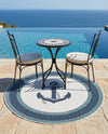 Seaside Haven Rugs Collection Area Rug -  Coralreef Round Navy Blue  lifestyle 58
