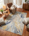 Seaside Blooms Collection Area Rug -  Blossom Rectangle Gray Ivory Yellow  lifestyle 23