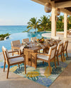 Seaside Blooms Collection Area Rug -  Sunkiss Rectangle Multi  lifestyle 5
