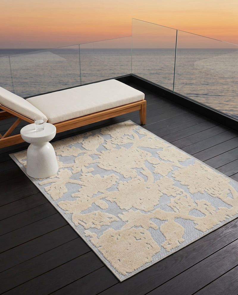 Bahama Breeze Outdoor Collection Area Rug -  Eleuthera Rectangle Gray  lifestyle 23