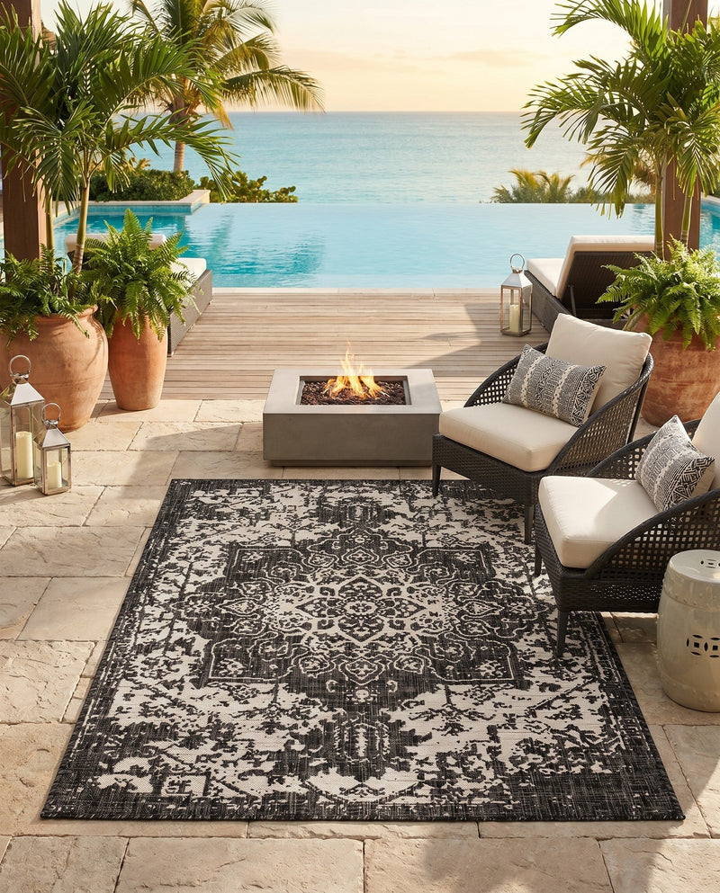 Urban Oasis Rugs Collection Area Rug -  Penthouse (Charcoal Gray) Rectangle Charcoal Gray  lifestyle 28