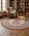 Patio Heritage Collection Area Rug - Veranda Round Multi  lifestyle 54