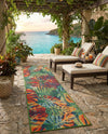 Coastal Terrace Collection Area Rug -  Pier Runner Multi  lifestyle 60