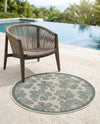 Coastal Terrace Collection Area Rug -  Marina Round Ivory and Beige  lifestyle 62