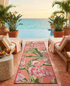Seaside Blooms Collection Area Rug -  Kyoto Runner Coral  lifestyle 21