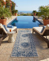 Patio Heritage Collection Area Rug -  Lafayette (Blue) Runner Blue  lifestyle 21