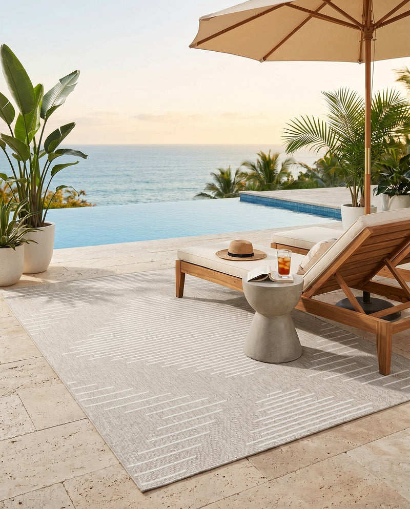Urban Terrace Collection Area Rug -  Chelsea (Gray) Rectangle Gray  lifestyle 11