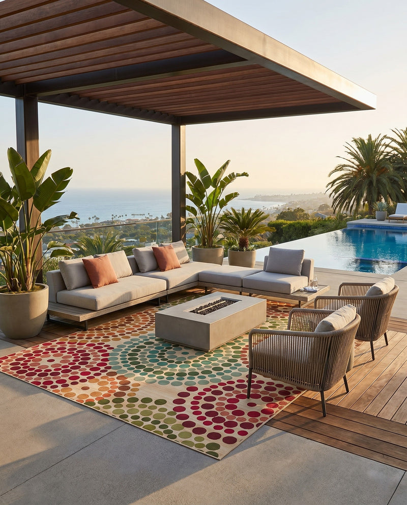 Urban Terrace Collection Area Rug -  Esplanade Rectangle Beige  lifestyle 26