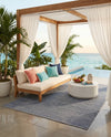 Jill Zarin Sedona Oasis Outdoor Collection Area Rug - Coconino (Navy Sky) Rectangle Navy Sky  lifestyle 16