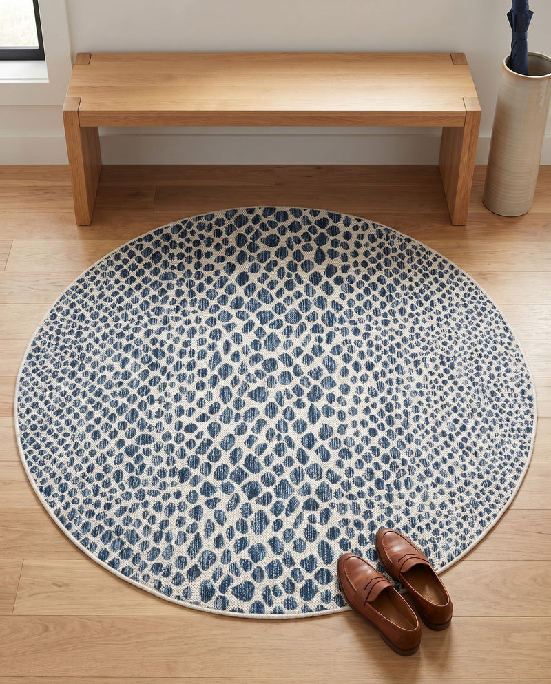 Urban Oasis Rugs Collection Area Rug -  Terrace (Blue) Round Blue  lifestyle 42