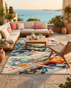 Outdoor Marrakesh Collection Area Rug -  Meknes Rectangle Multi  lifestyle 22