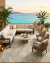 Seaside Blooms Collection Area Rug -  Shalimar Rectangle Soft Blue  lifestyle 29