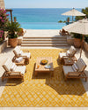 Garden Lattice Charm Collection Area Rug -  Pergola (Yellow) Rectangle Yellow  lifestyle 15