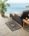 Patio Heritage Collection Area Rug -  Lafayette (Black) Rectangle Black  lifestyle 17