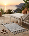 Sustainable Nomad Terrace Collection Area Rug - Reef Rectangle Cool Gray  lifestyle 30