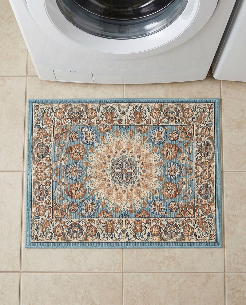 Patio Heritage Collection Area Rug -  Bower Rectangle Blue  lifestyle 20