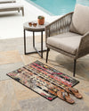 Outdoor Marrakesh Collection Area Rug -  Agadir Rectangle Multi Black  lifestyle 49
