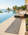 Urban Terrace Collection Area Rug -  Uptown Runner Black and White  lifestyle 54
