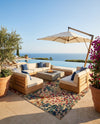 Outdoor Marrakesh Collection Area Rug -  Oujda Rectangle Multi  lifestyle 7