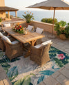 Seaside Blooms Collection Area Rug -  Paradise Rectangle Multi  lifestyle 18