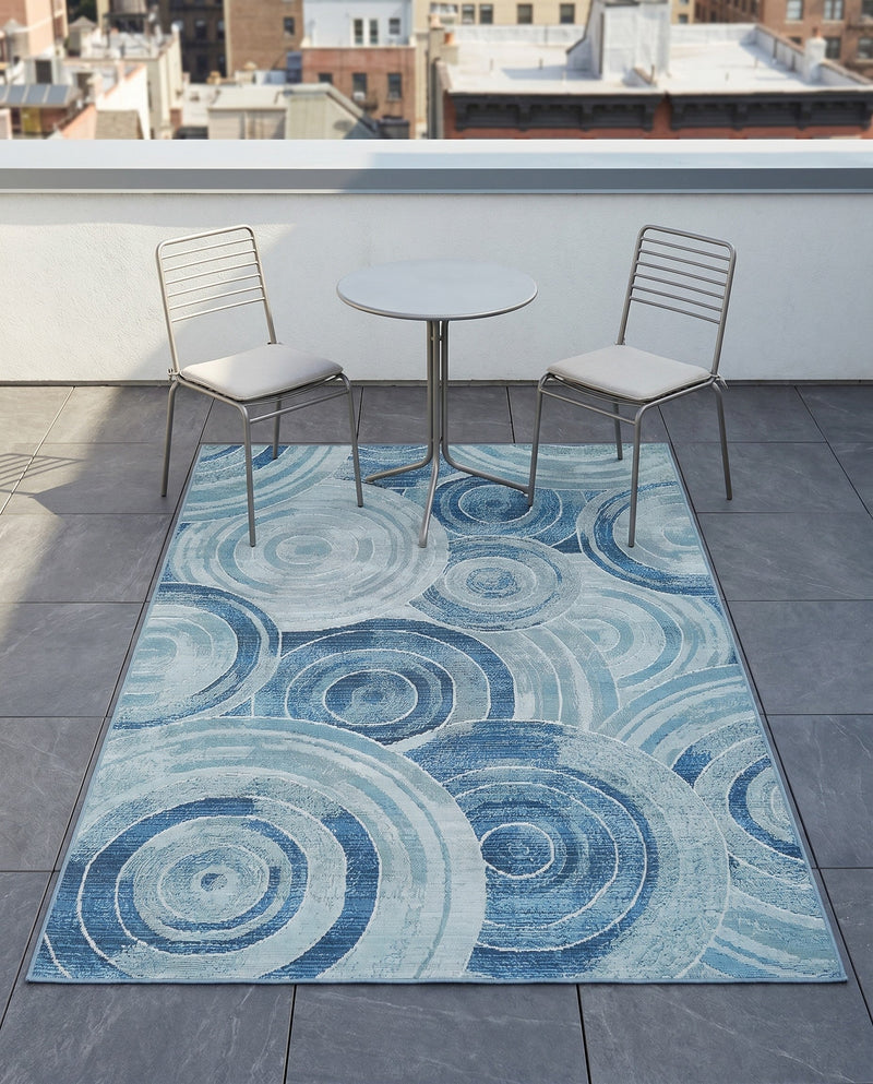 Urban Terrace Collection Area Rug -  Parkside Rectangle Light Blue  lifestyle 13