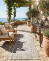 Patio Heritage Collection Area Rug -  Lafayette (Gray) Runner Gray  lifestyle 65
