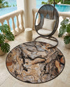 Urban Terrace Collection Area Rug -  Horizon Round Multi  lifestyle 58