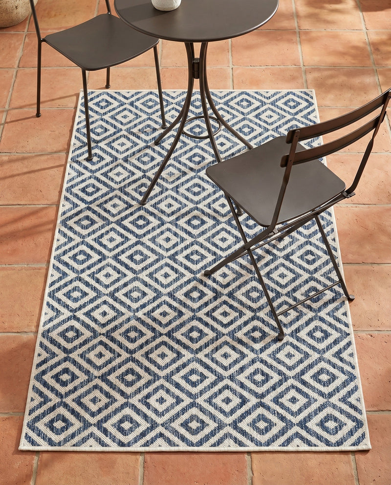 Urban Oasis Rugs Collection Area Rug -  Rooftop (Blue) Rectangle Blue  lifestyle 17